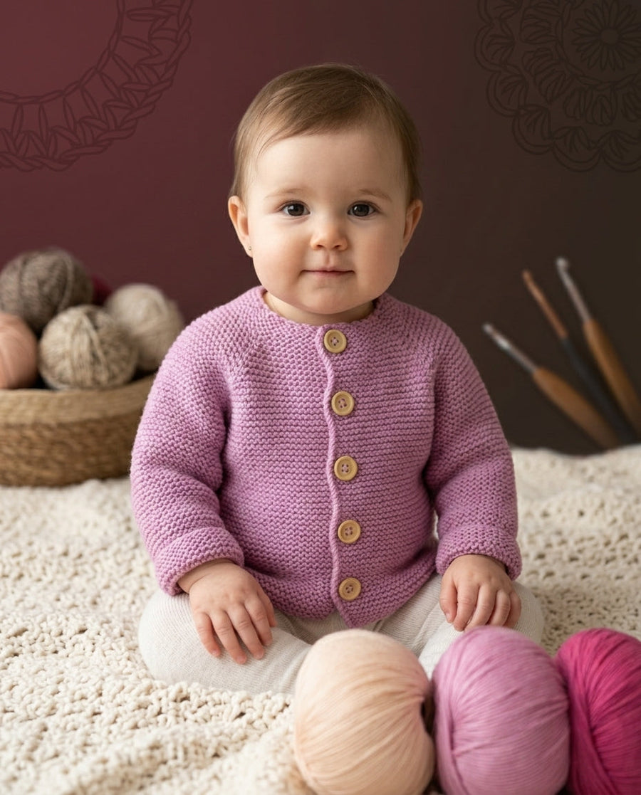 Hand-Knitted Cardigans & Sweaters for Babies and Kids